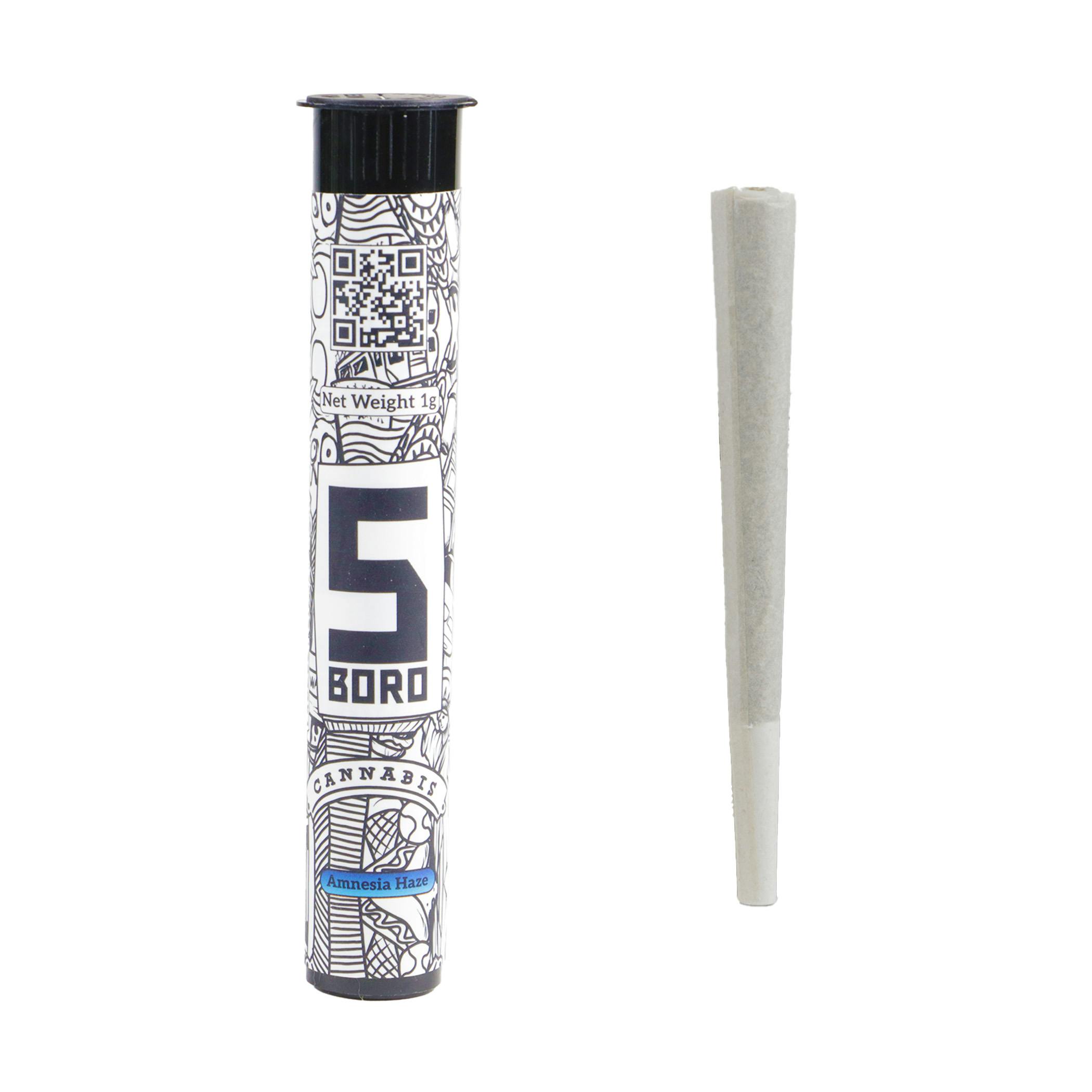 5 Boro 5 Boro | Amnesia Haze | Pre-Roll | 1g - Chrome Flwrs