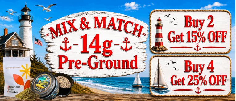 14g Pre-Ground | 2 for 15% Off | 4 for 25% Off
