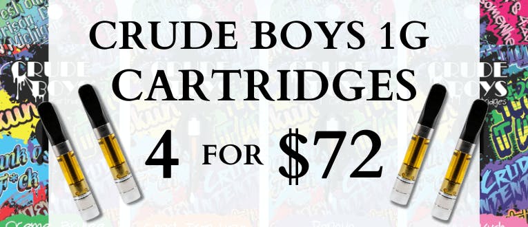 Crude Boys | 1g Cartridges | 4 for $72