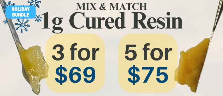 Cured Resin | Clear Gold | 1g | 3 for $69 | 5 for $75