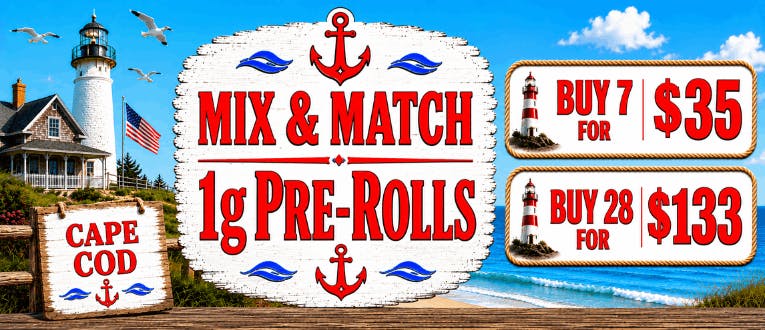 1g Pre-Rolls | 7 for $35 | 28 for $133