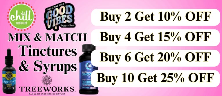 Tinctures | 2 for 10% Off | 4 for 15% Off | 6 for 20% Off | 10 for 25% Off