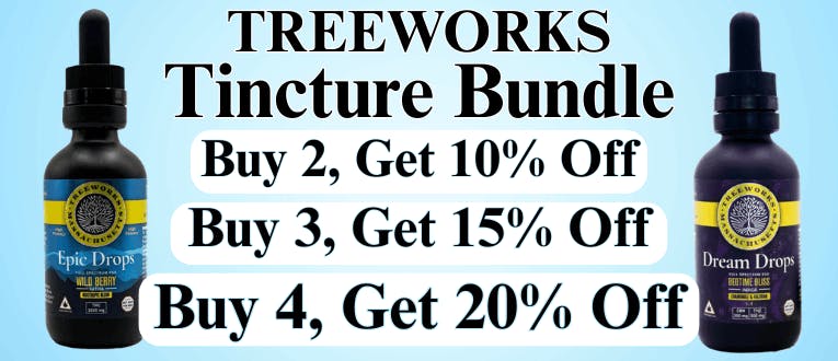 Tinctures | Treeworks | 2 for 10% Off | 3 for 15% Off | 4+ for 20% Off