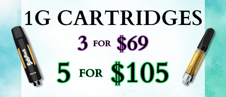 1g Cartridges | 3 for $69 | 5 for $105