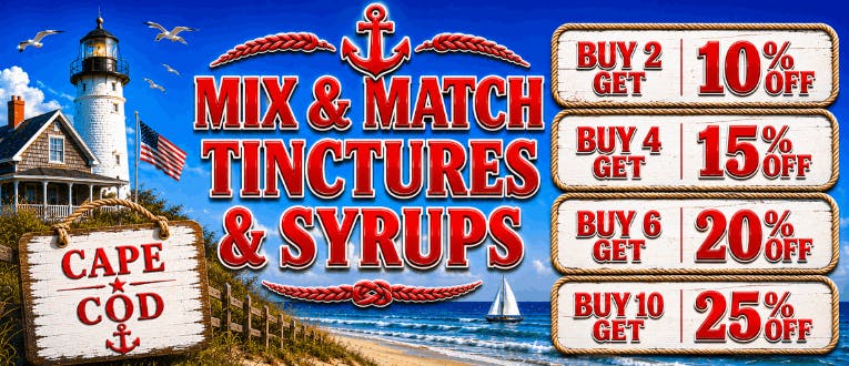 Tinctures | 2 for 10% Off | 4 for 15% Off | 6 for 20% Off | 10 for 25% Off