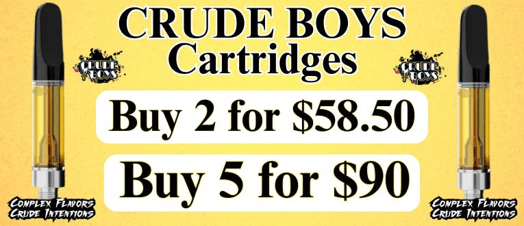 Cartridges | Crude Boys | 1g | 3 for $58.50 | 5 for $90