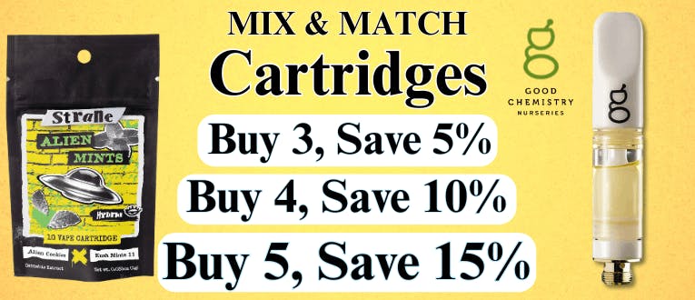 Cartridges | 3 for 5% OFF | 4 for 10% OFF | 5 for 15% OFF