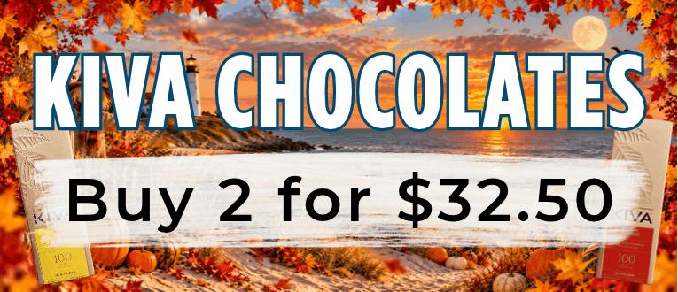 Kiva | Chocolate Bars | 2 for $32.50