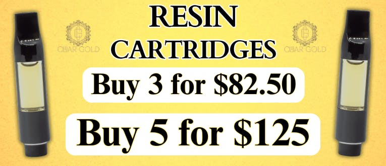 Resin Cartridges | 1g | 3 for $82.50 | 5 for $125