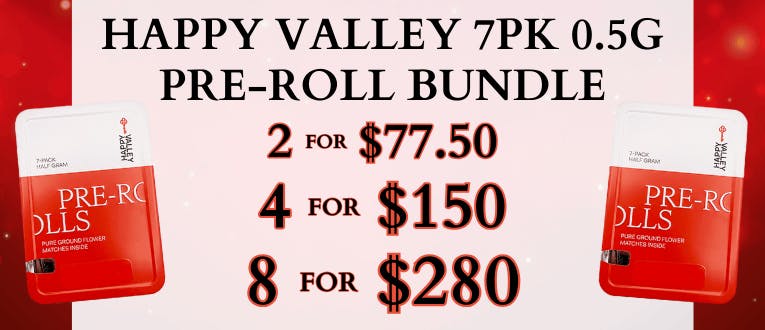 Happy Valley 7pk of 0.5g Pre-Rolls Bundle