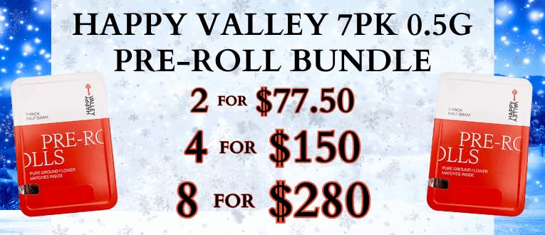 Happy Valley 7pk of 0.5g Pre-Rolls Bundle