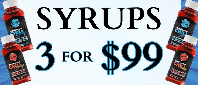 500mg Syrups | 3 for $99